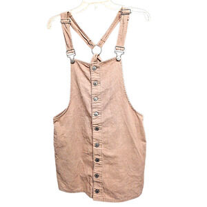 Forever 21 Corduroy Jumper Mini Dress Women’s Sz M Pink Preppy Gorpcore Festival